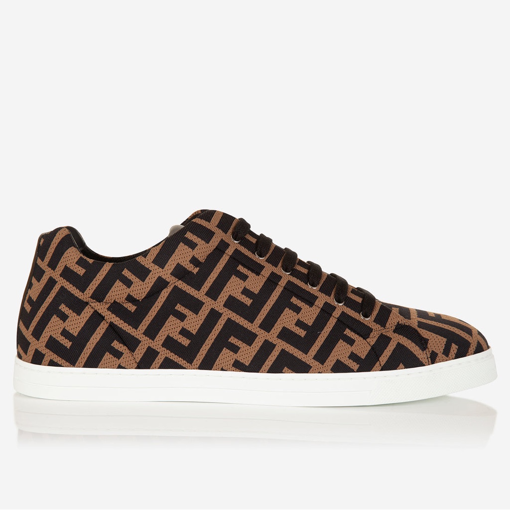 Fendi Ff Logo Low-Top Sneakers - Size 7